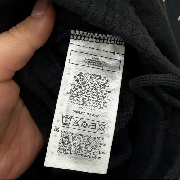 Adidas Originals Women's Track Pants Black Boot cut pant with ankle Gold zip XS - Picture 13 of 16